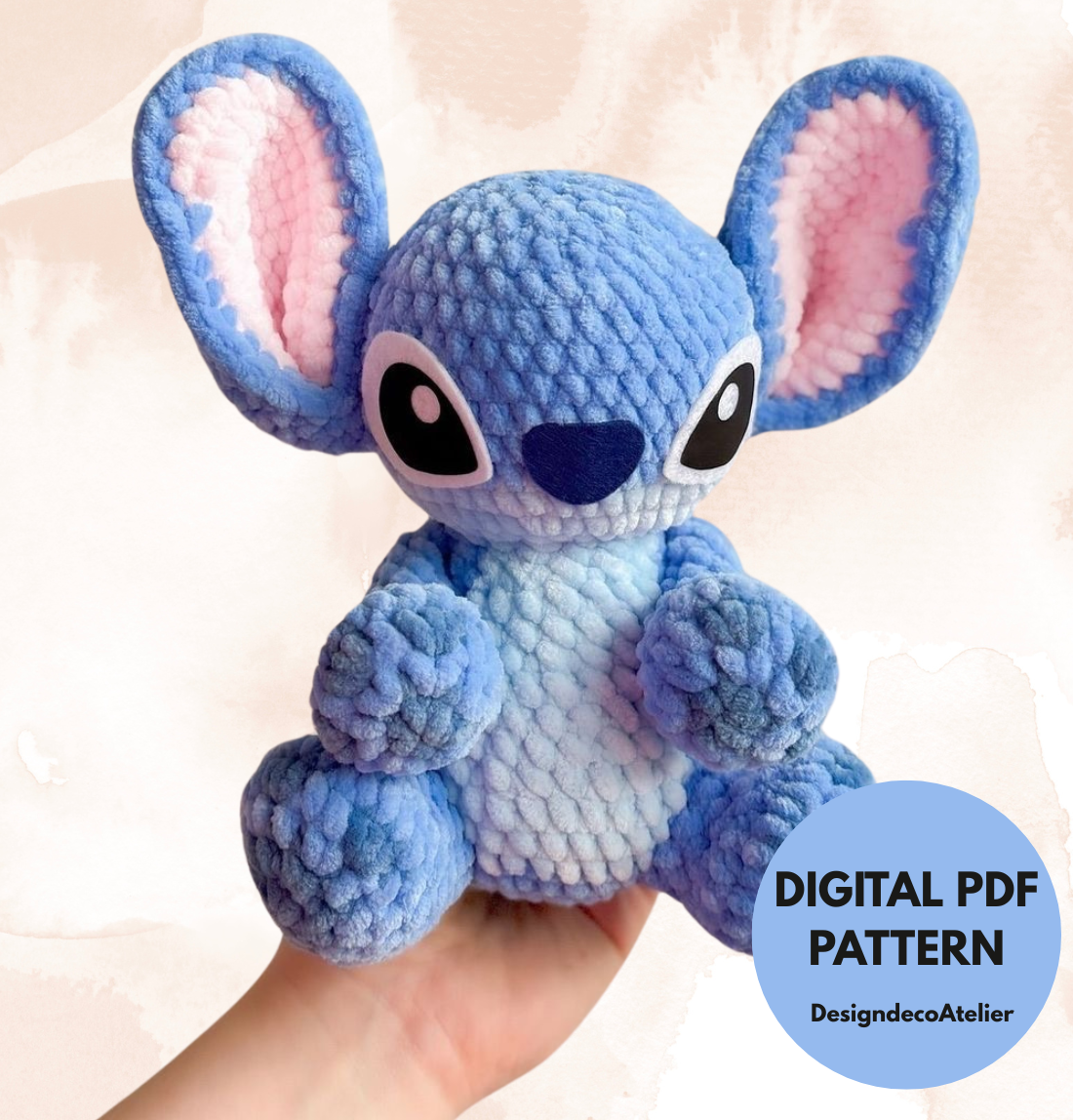 Stitch Amigurumi Crochet Pattern – PDF Knit Download